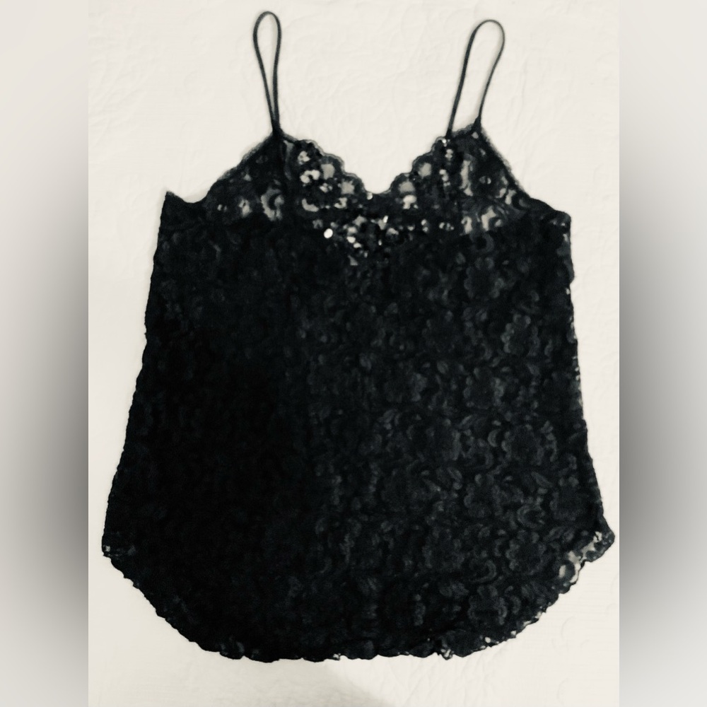 Adonna Black Lace Top with Sequins